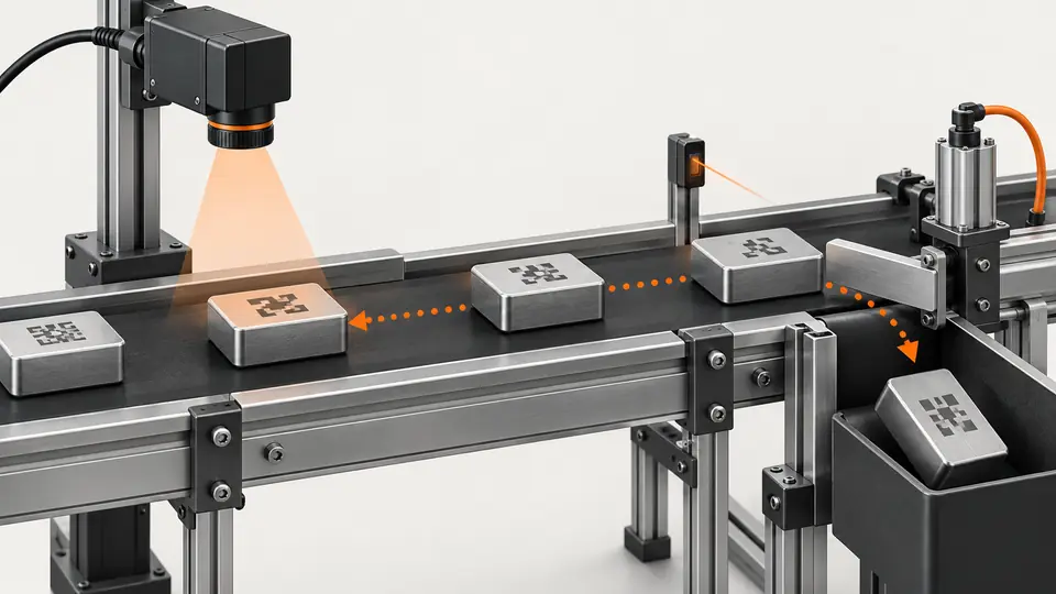 Track barcode results to the correct conveyor reject