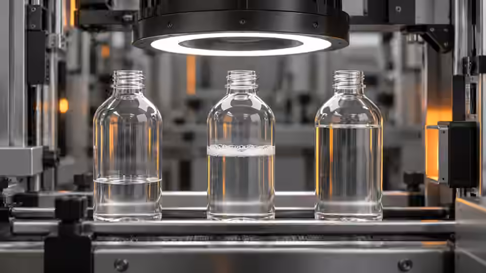 Lighting and ROI for a visible liquid boundary