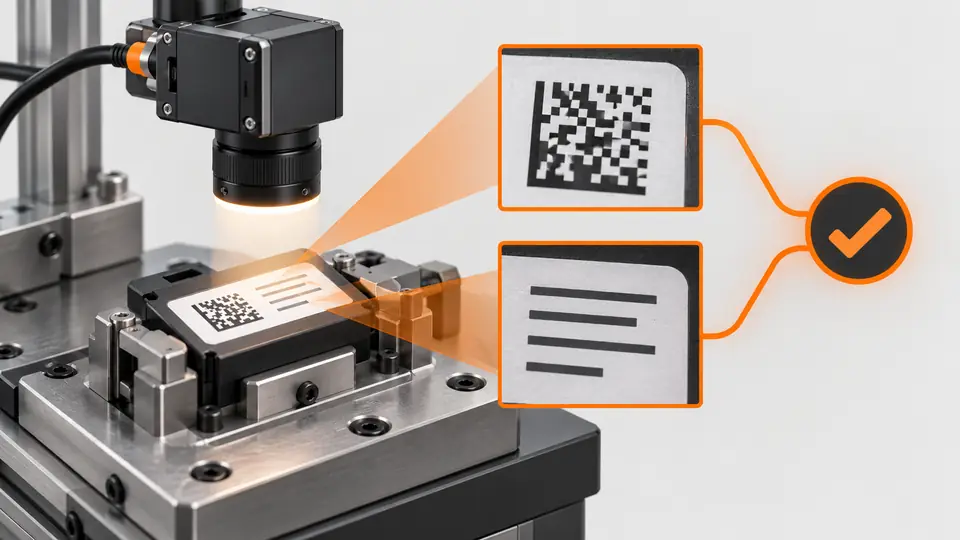 Check OCR text against barcode and batch data