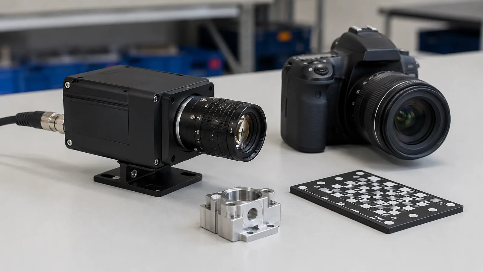 Industrial 2D camera product photo for industrial versus regular camera explanation