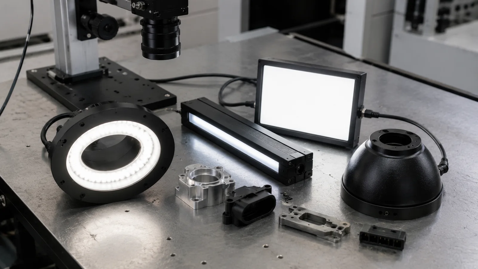 Machine vision lighting product photo explaining lighting basics