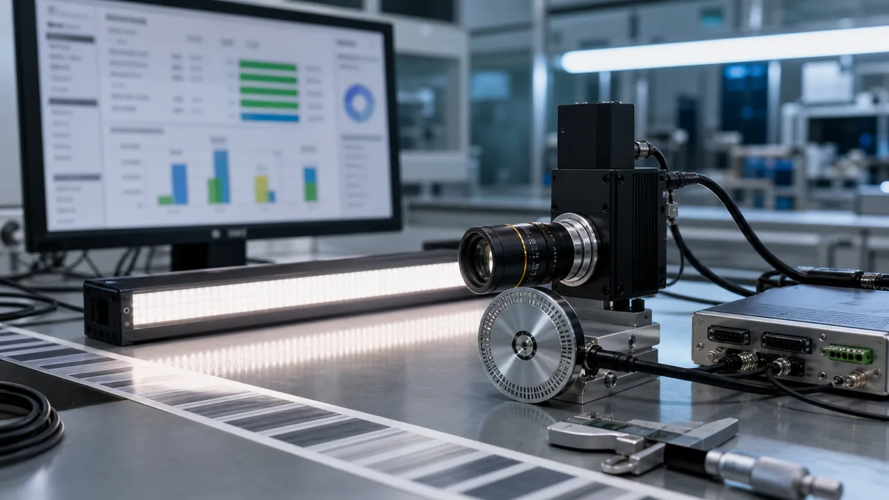 Line scan camera price guide bench with camera line light lens encoder controller and web material