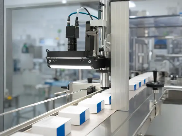 Real smart camera inspection station on a conveyor